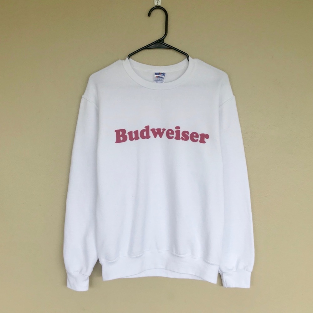 Budweiser pullover crewneck sweatshirt sweater 90s
